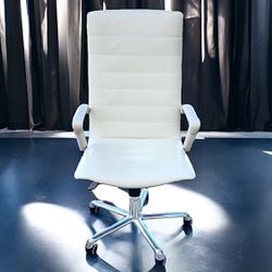 Cofemo Italian White Leather Postmodern Office Chair