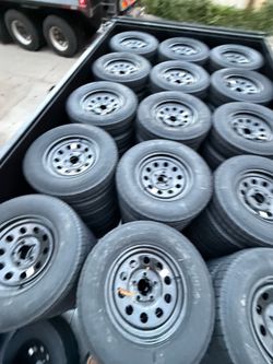 205/75R15 Tire on 5-Lug Rim