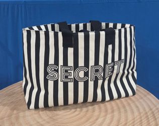 Victoria's Secret Striped Canvas Tote Bag 21-inch wide