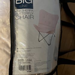 Pink Sherpa chair
