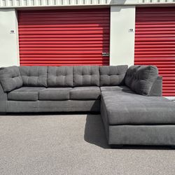 Gray 2-piece Sectional Couch/sofa With Chaise - Ashley’s Furniture 