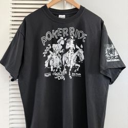 Vintage 2003 Poker Ride  Mule T-shirt
