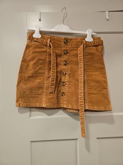 Brown Corduroy Mini Skirt