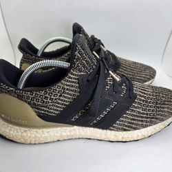 Adidas Ultraboost 4.0 Shoes Men's 9.5 Dark Mocha Gold Running Athletic Sneakers