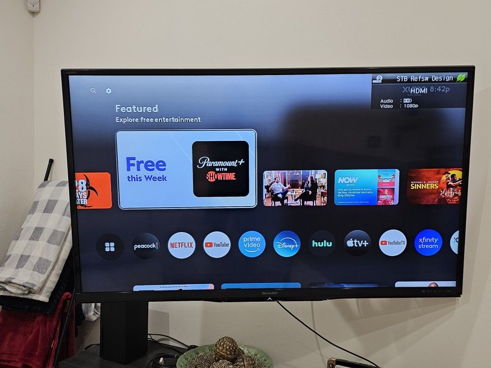📺 Sharp 60" LED HDTV (LC-60LE650U) – With Stand – $80 OBO