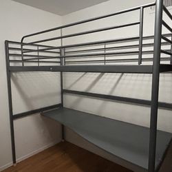 Bunk bed with desk