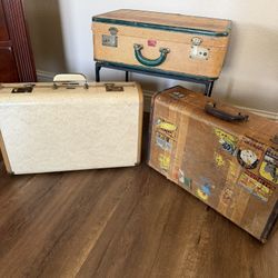 Vintage Suitcases  With The Stand 
