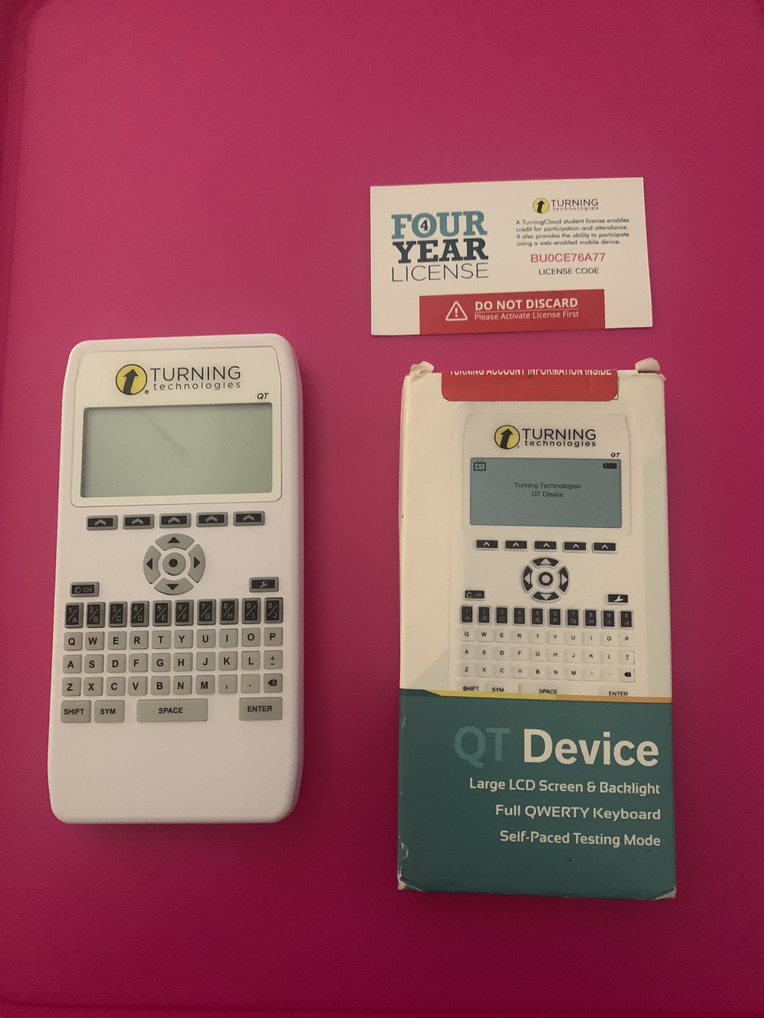 Turning Technologies QT Device (remote clicker for exams, quizzes, lectures, Etc.)