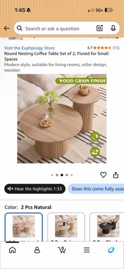 Round nesting coffee tables