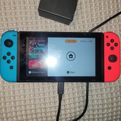 Nintendo Switch With Mario Cart 