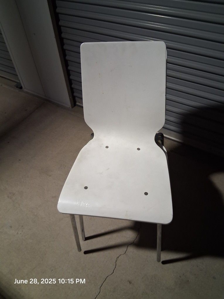 Stackable White Chairs