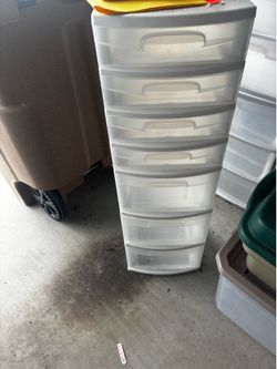 6 drawer plastic storage