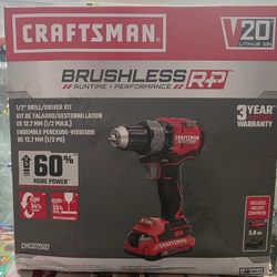 Craftsman V20 Brushless 1/2 in. Cordless Drill/Driver Kit - Brand New