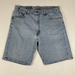 Vintage Levi's 505 Jean Shorts Jorts Mens 38 Regular Fit Blue Denim 2001 Y2K
