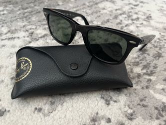 Ray-Ban Original Wayfarer RB2140 Polarized Sunglasses Black/Green + Case