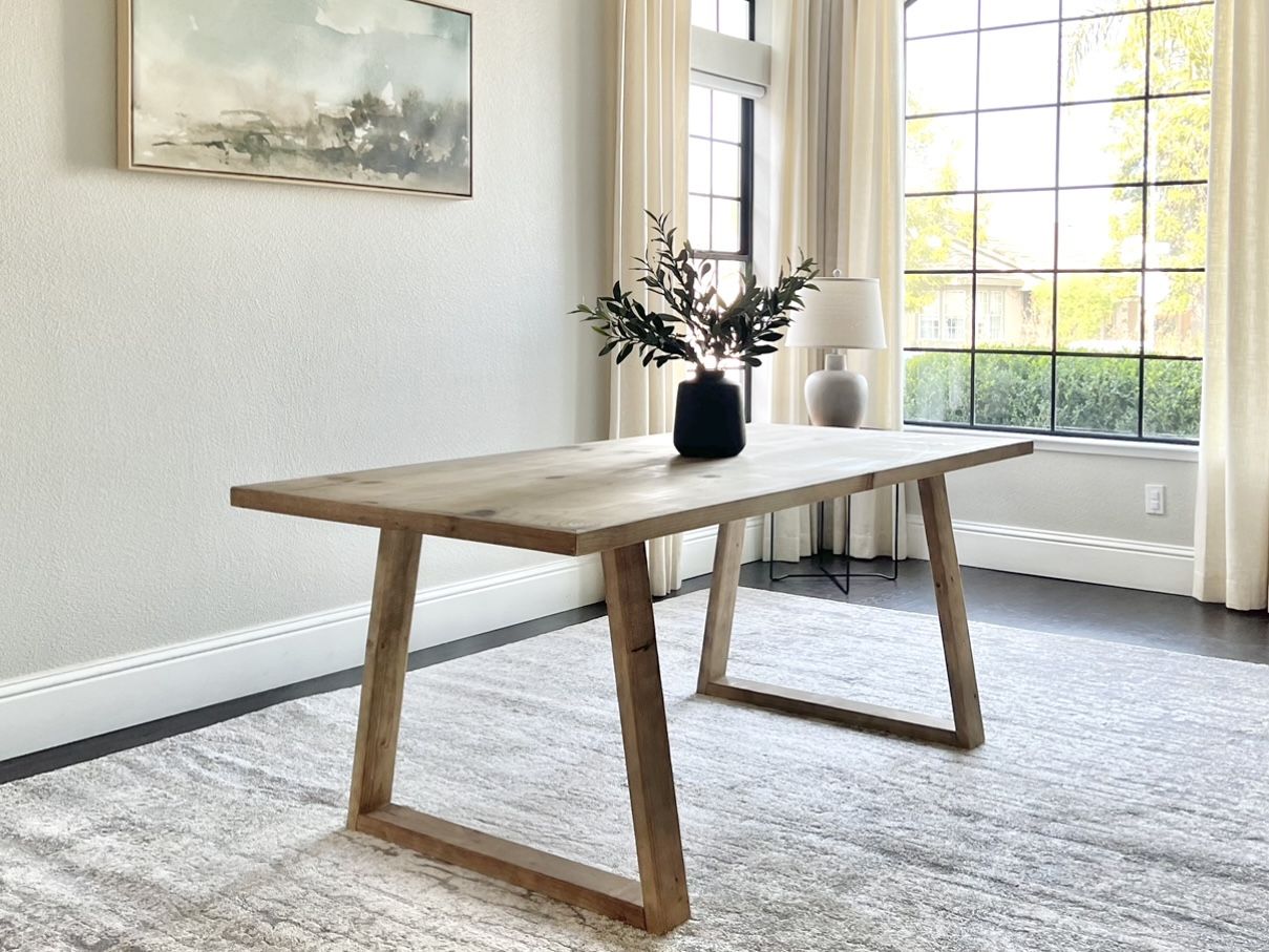 6FT X 3FT Solid Wood Modern Rustic Farmhouse Dining Table