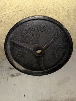 45 Lb Metal Plate (weights)