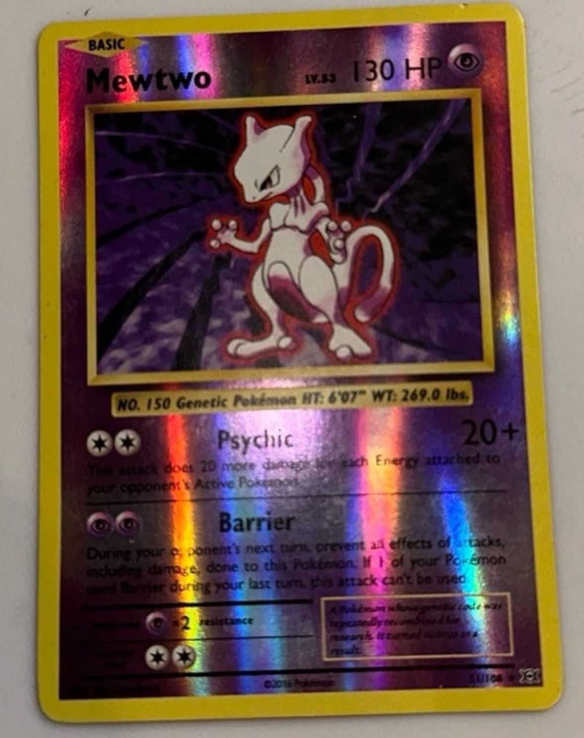 Pokémon Mewtwo Reverse Holo
