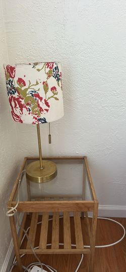 Small table and lamp