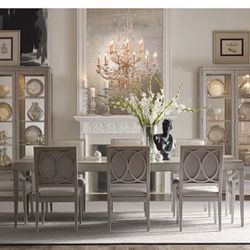 Dining Set Include 10 Chairs And Long Dining Table 