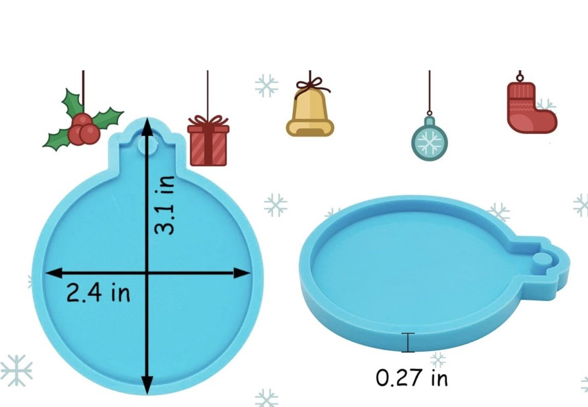 12pc Ornament Silicone Mold