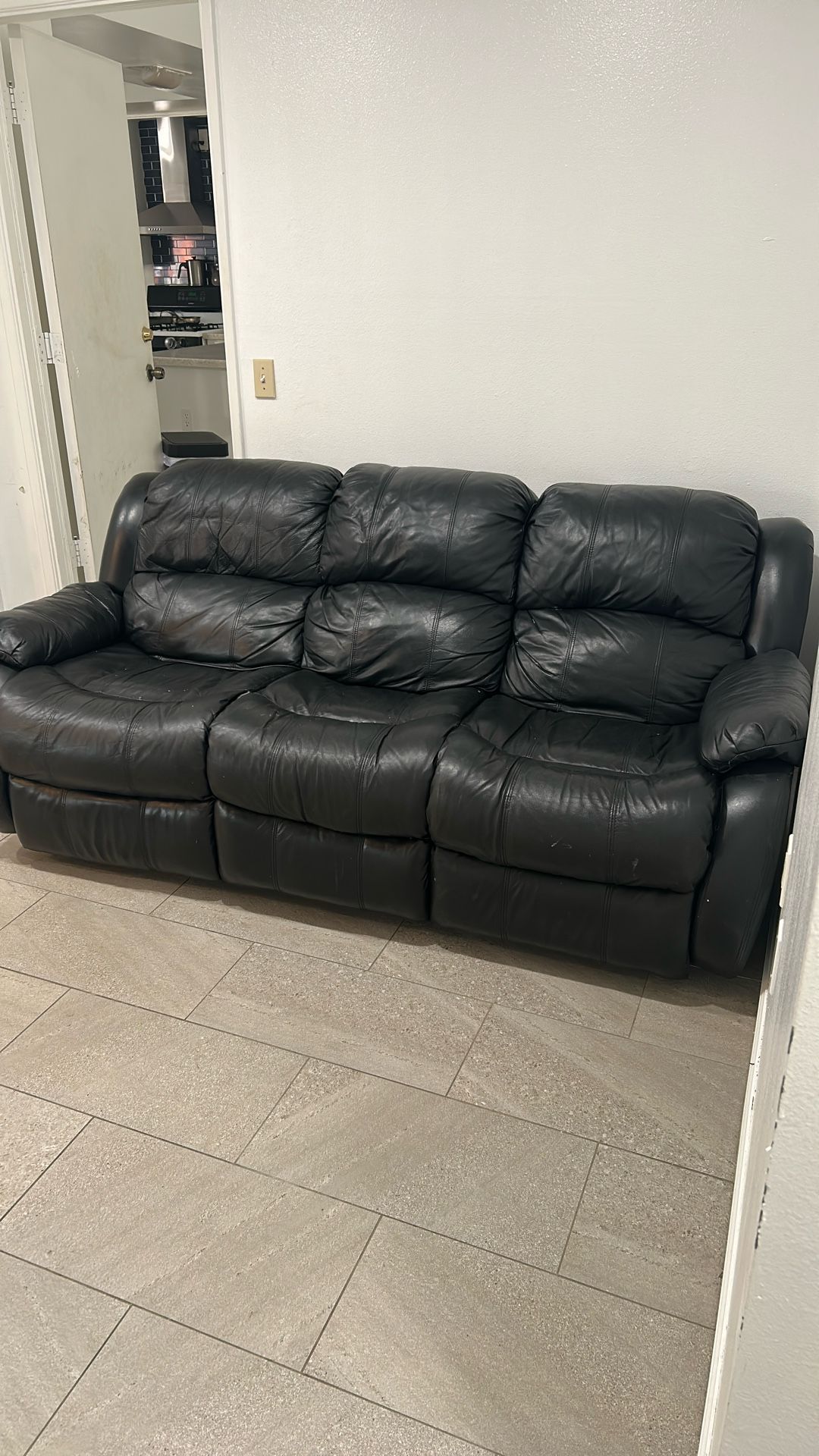 Black Leather Couch
