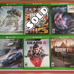 VARIOUS PRICES !! Microsoft Xbox One 1  games all tested and working 