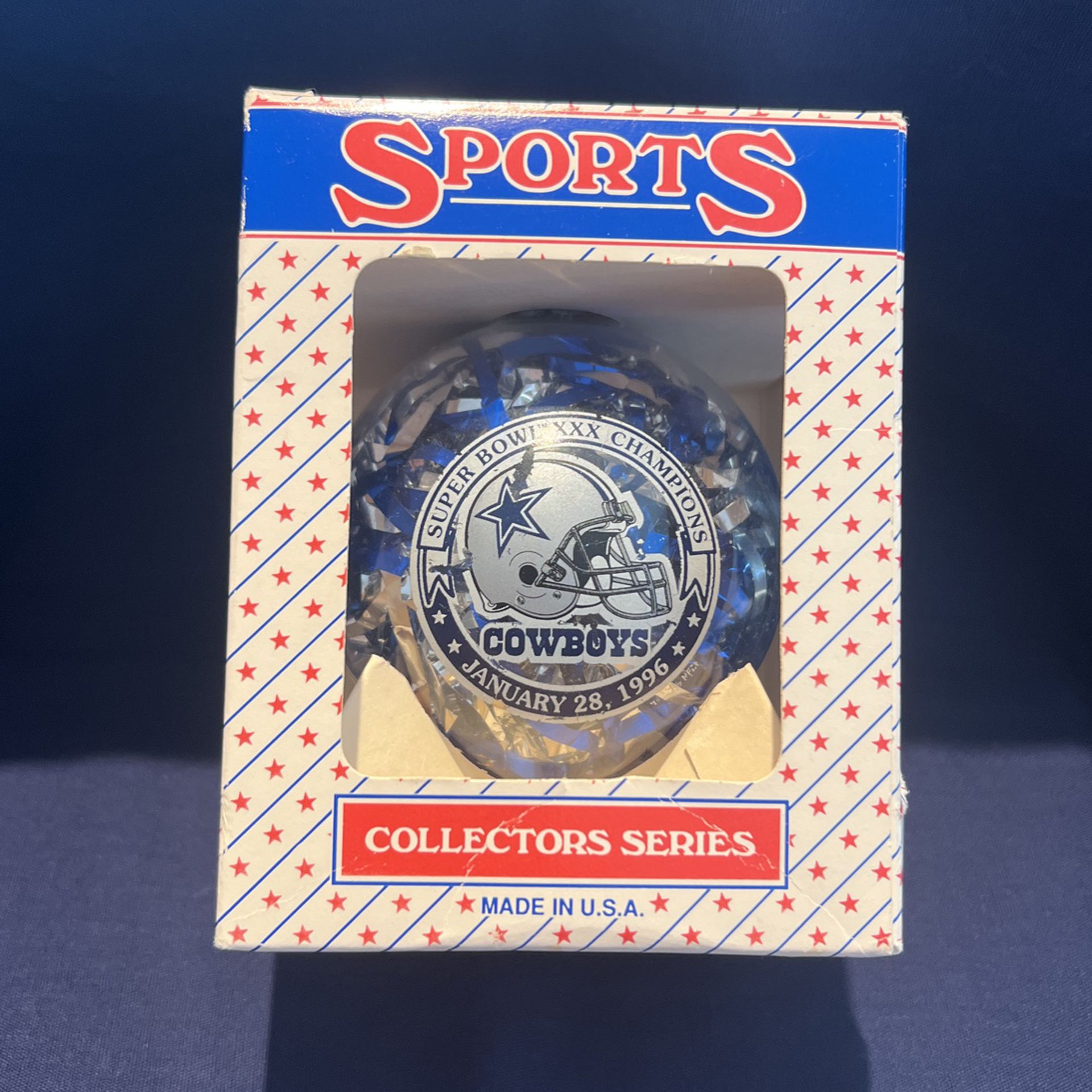 1996 Dallas Cowboys Super Bowl Champions Christmas Ornament Collectors Series