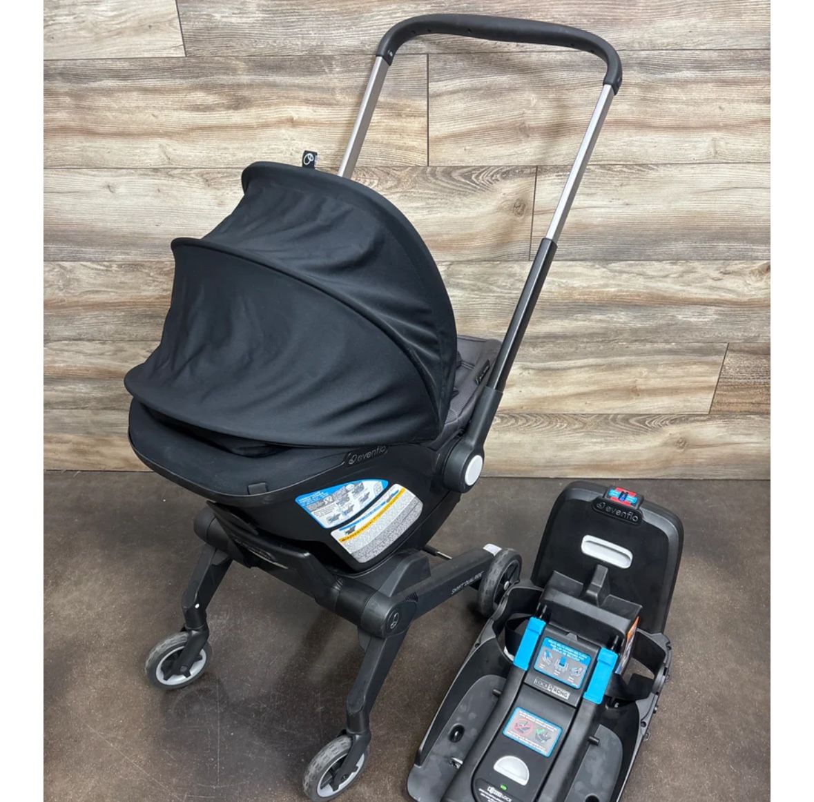 Evenflo Shyft DualRide Travel System in Boone Grey