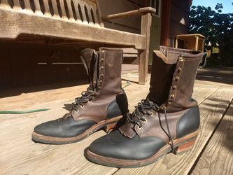 Vintage Chippewa Leather Logging Boots Lineman Size 13 D 13D