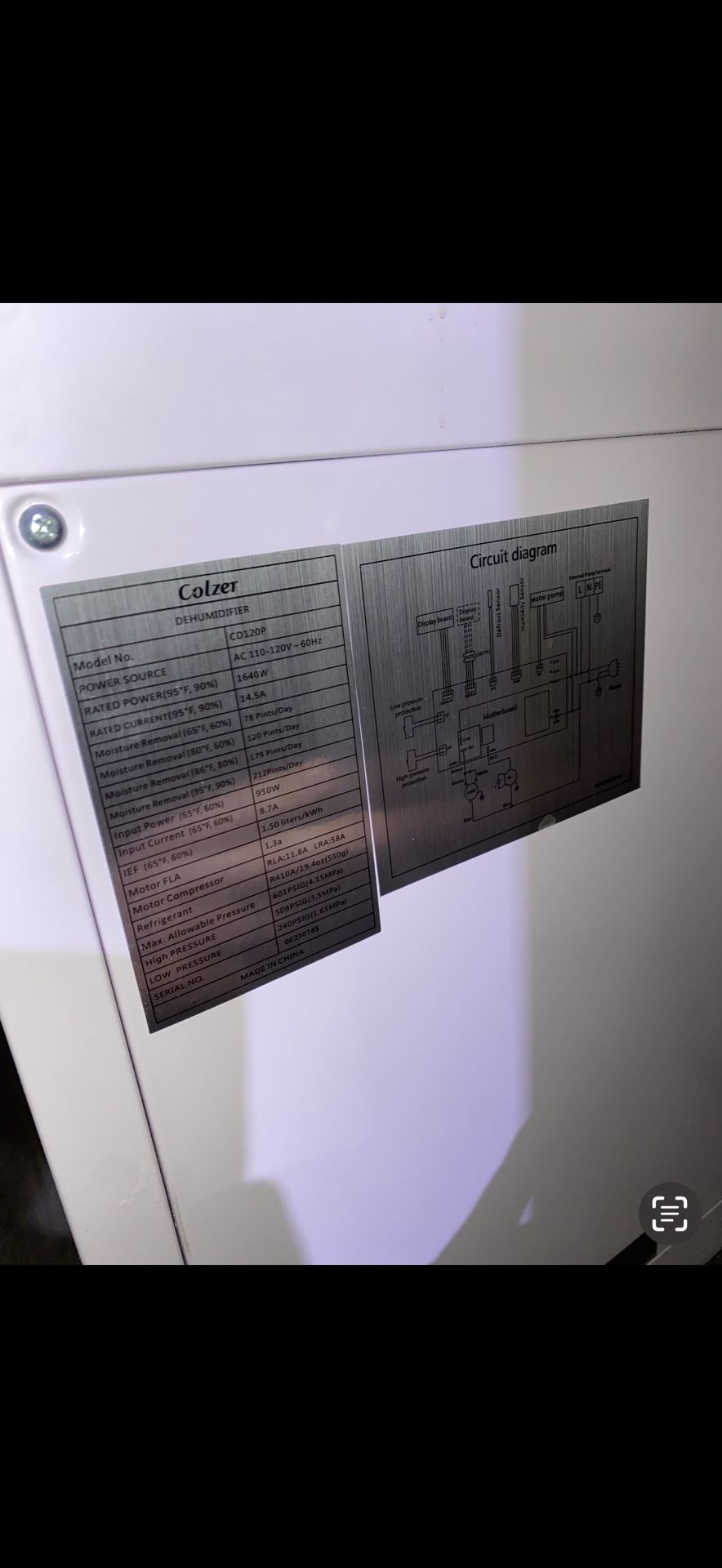 Colzer Dehumidifier