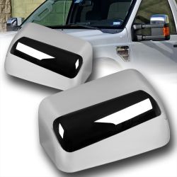 For 2008-2016 Ford F250 F350 F450 Super Duty Chrome Side Top Half Mirror Cover -(2-MC-1692