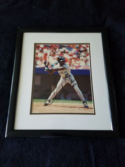 Chuck Carr Signed / Frame Photo Florida Marlins