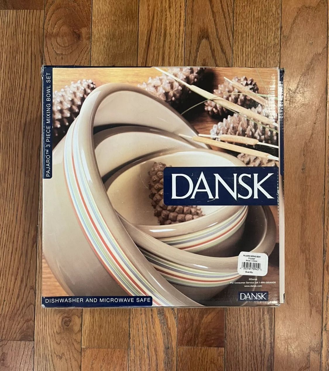 Dansk Nesting Mixing Serving Bowl Pajaro Heavy Stoneware Set Lot New 3 Piece