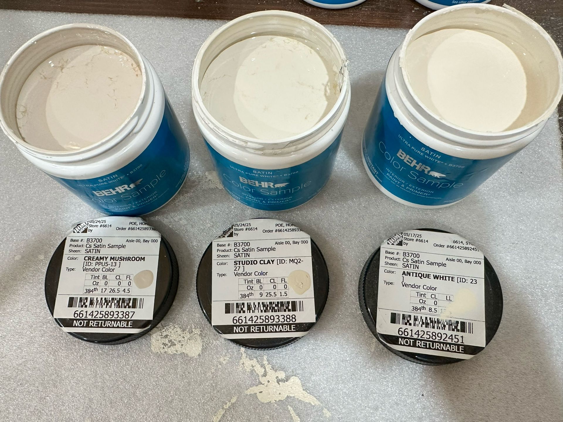 Paint samples