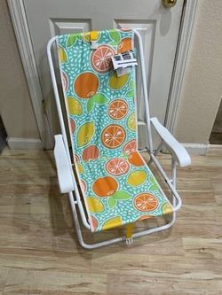 New Folding Backpack Beach Chair Multicolor Fruit Portable Camping