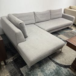 Gray Sectional Sofa Free Delivery Couch 