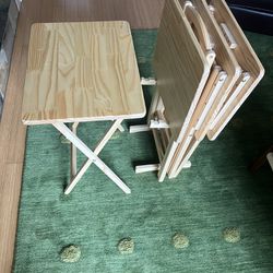 Folding Tray Set With Stand