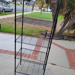 Wire 5 Shelf Metal Shelf Shelves Shelving Garage Business Storage Bookcase Unit