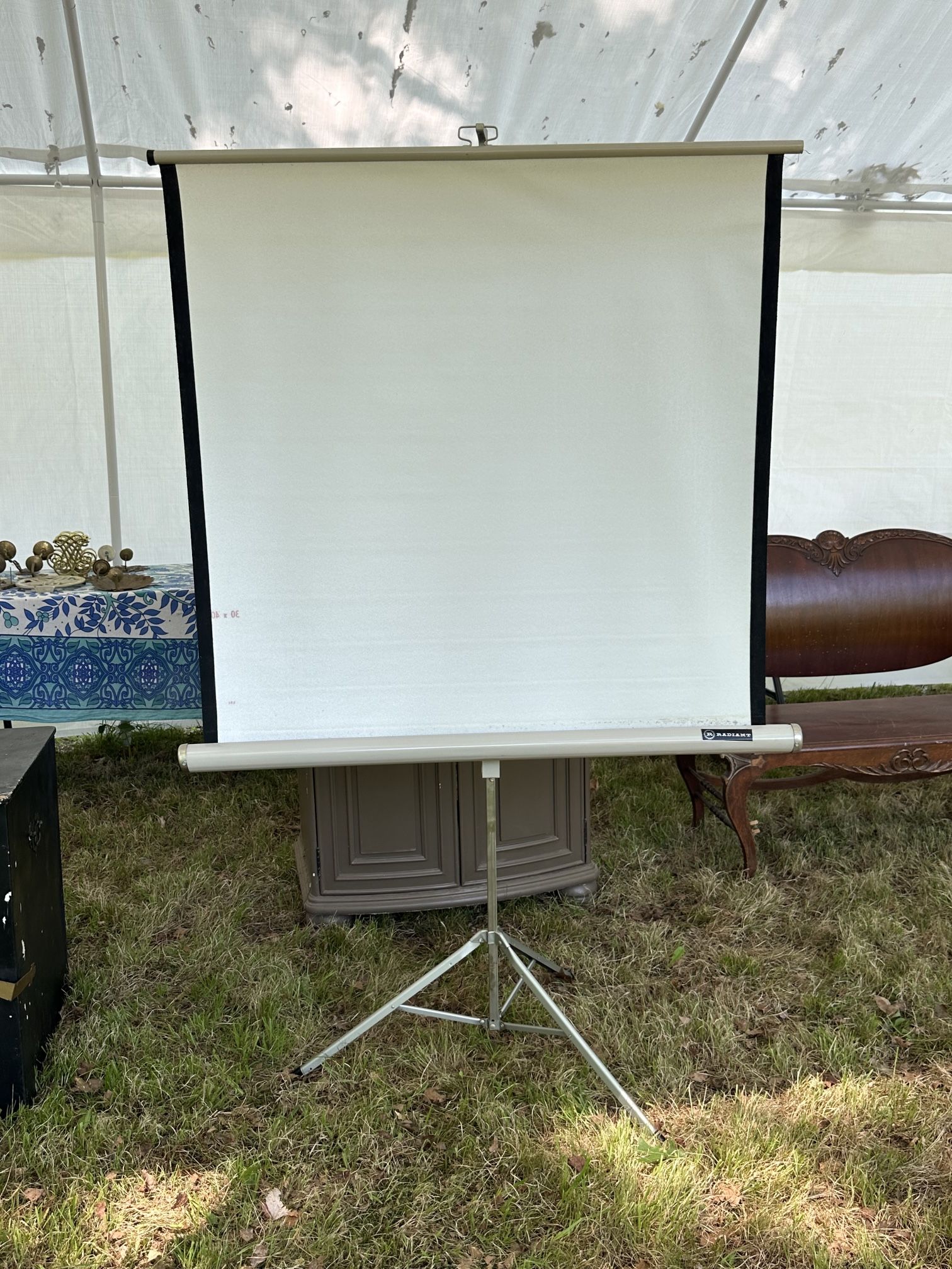Movie Projector, Screen, Dark Room Light