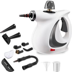 Handheld Steam Cleaner, Portable Steamer with Large Capacity,11-Piece Accessory Set for Floor, Car, Carpet, Upholstery, Couch, Tile, Windows Cleaning