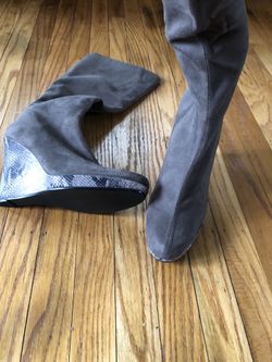 Suede Wedge Boots