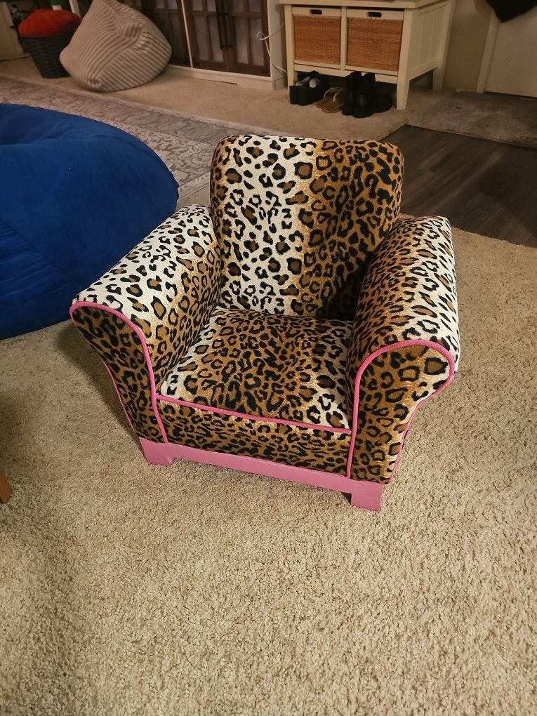 Small Leopard Print Chair Child Size