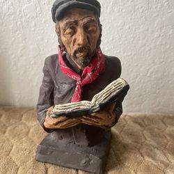VTG 1969 David Kaplan Fiddlers People Jewish Rabbi Judaism Sculpture Statue