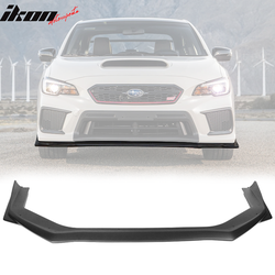 Fits 2015-2021 Subaru WRX STI V2 Style Front Bumper Lip Spoiler - Matte Black ABS