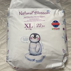 Natural Blossom X-large Organic pull UPS  3 Unopened Packages 22 Diapers Each 