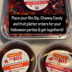 Chamoy Candies, Rim Dip & Fruit Platters