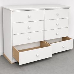 White 8 drawer dresser