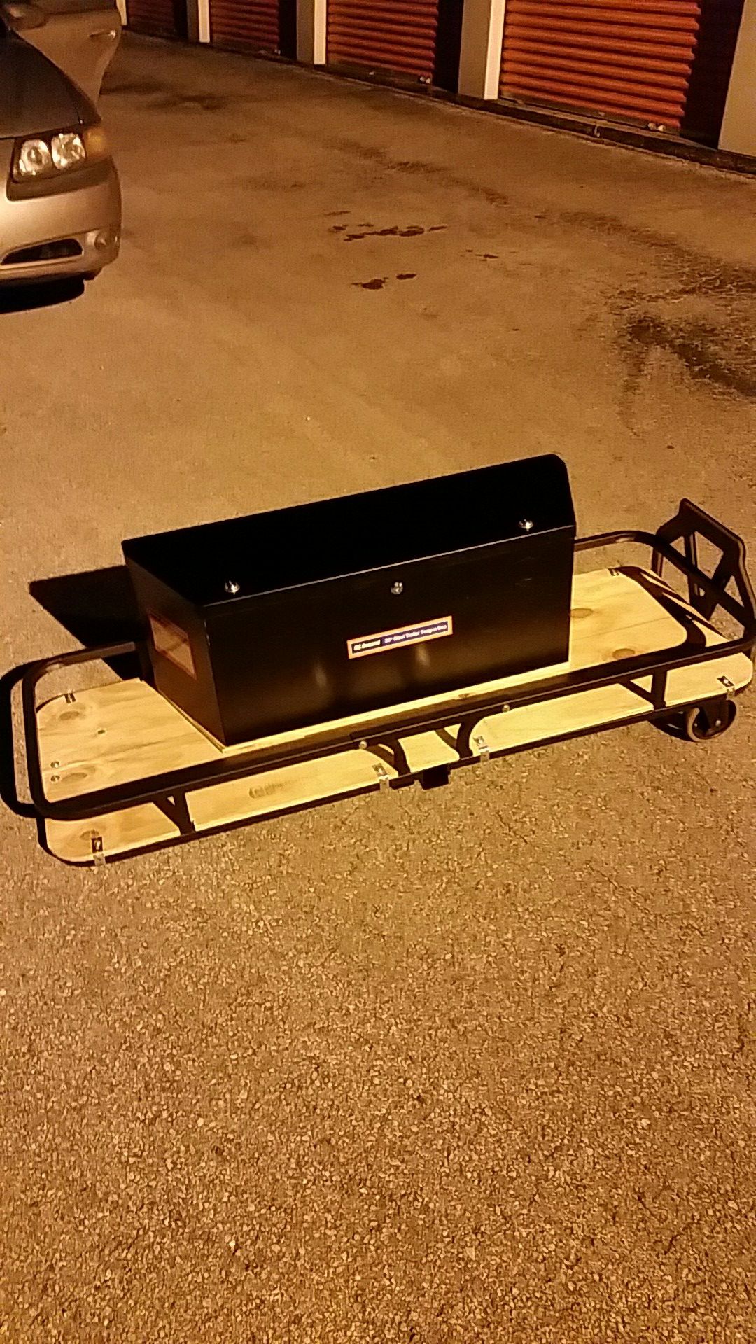 Haul Master hitch carrier with utility box