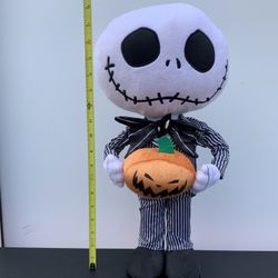 Jack Skellington with Pumpkin - Plush Door Greeter Decor (Nightmare Before Christmas) 